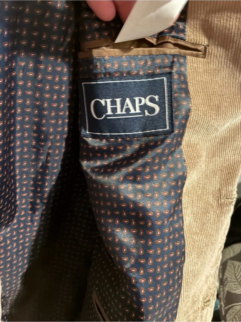 Chaps Men’s Light Tan Corduroy Sport Coat